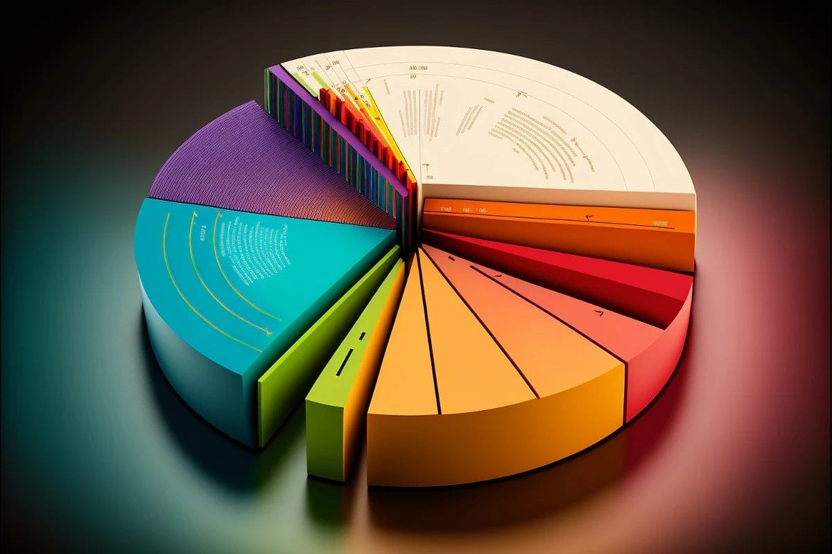 Pie chart that illustrates percentages