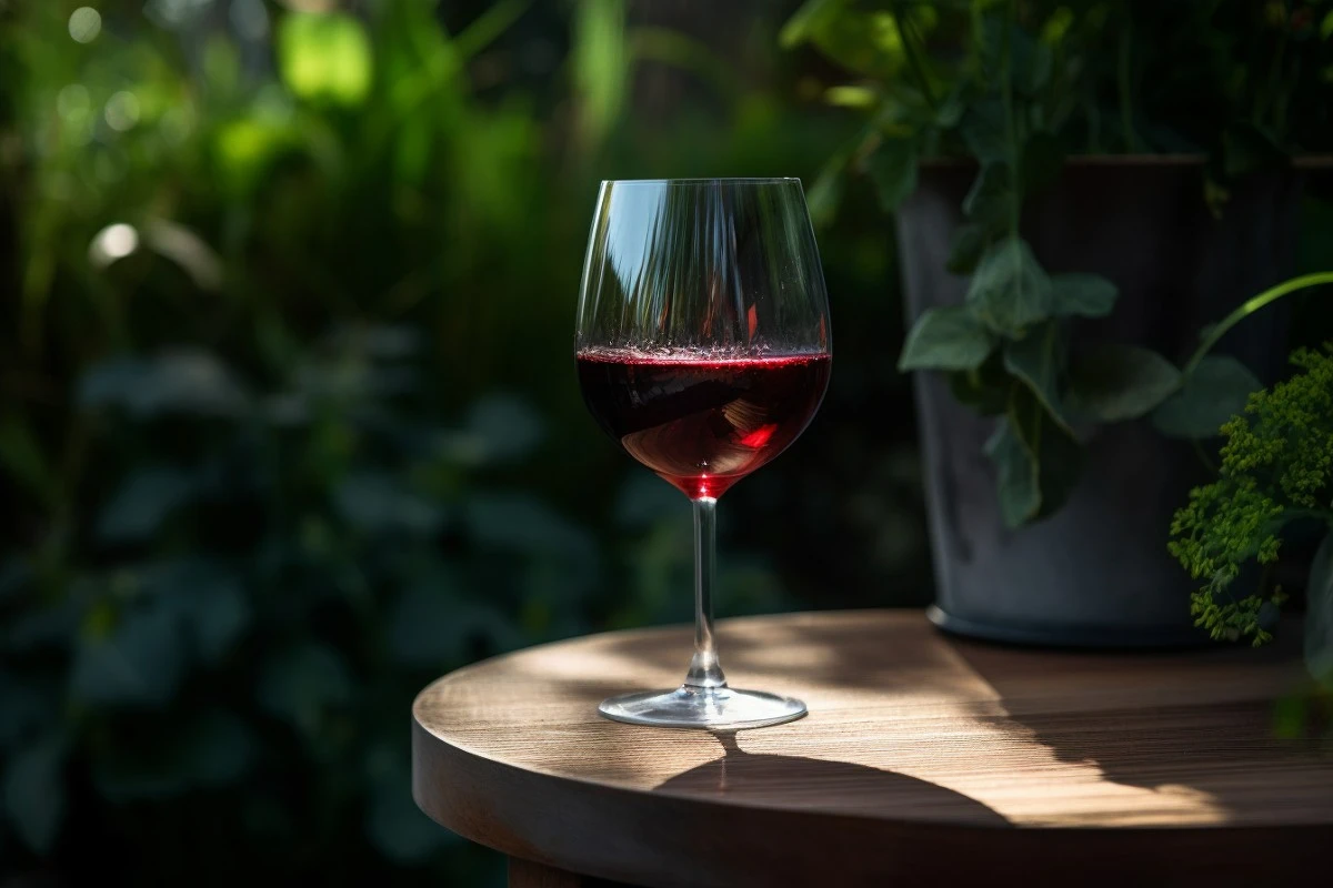 Glass med rødvin