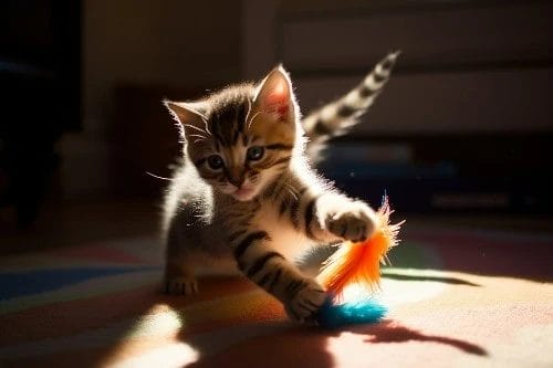 Kitten playing.